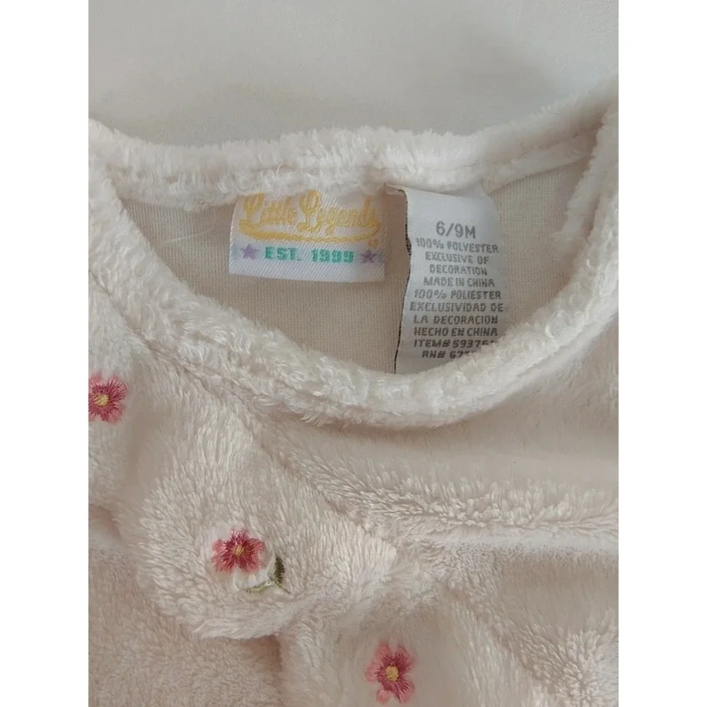 Vintage Little Legends 2pc Fleece Long Sleeve Pants Outfit Size 6-9 Months